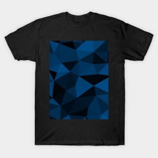 Dark blue and black geometric mesh pattern T-Shirt